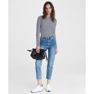 RAG & BONE Nina High-Rise Cigarette Rye Harbor Slim Fit Ankle Jean Size 29